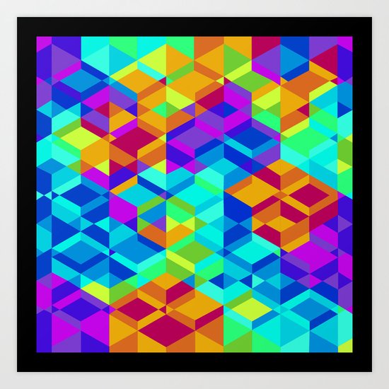 Geometric colour Art Print