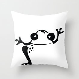 One Leg Frog Throw Pillow