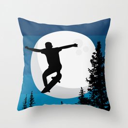 The perfect ollie trick Throw Pillow