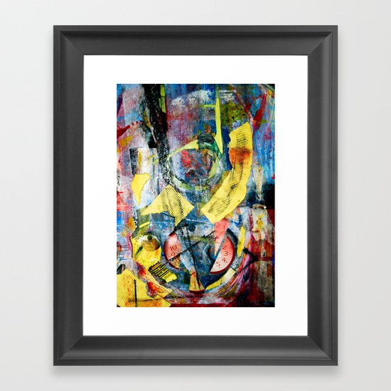 Time Collage Framed Art Print