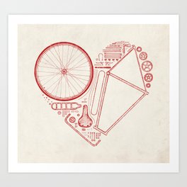 Love Bike Art Print