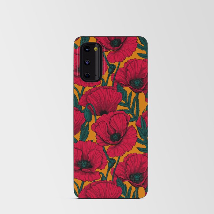 Red poppy garden    Android Card Case