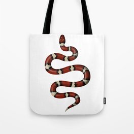 Kundalini red snake on white Tote Bag