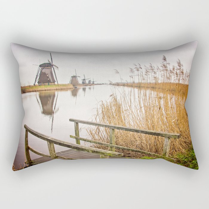 Kinderdijk- Windmills Rectangular Pillow