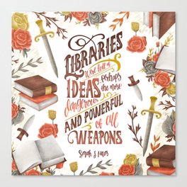 LIBRARIES WERE FULL OF IDEAS Canvas Print