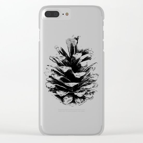 Pine Cone Clear iPhone Case