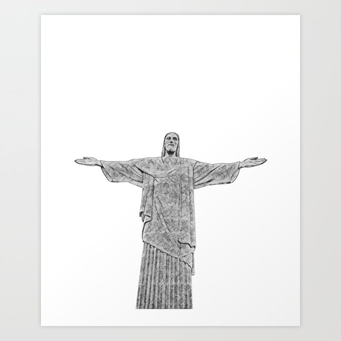 Christ Redeemer Rio de Janeiro - Art Art Print