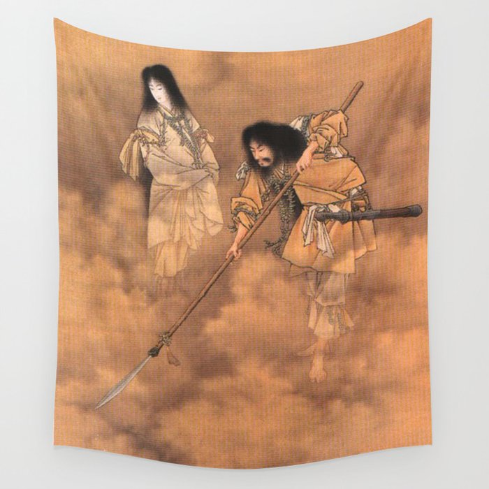 Gods of creation and death in Japanese mythology. Wall Tapestry