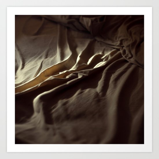 Warm Light on Sheets Art Print
