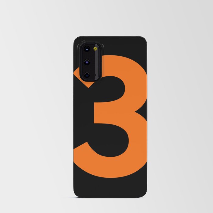 Number 3 (Orange & Black) Android Card Case
