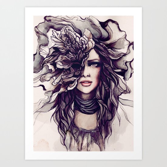 eyes of the same face Art Print