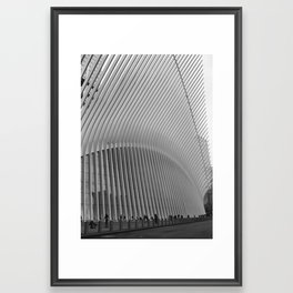 Oculus Streets | New York City, Black and White Film Photography Framed Art Print