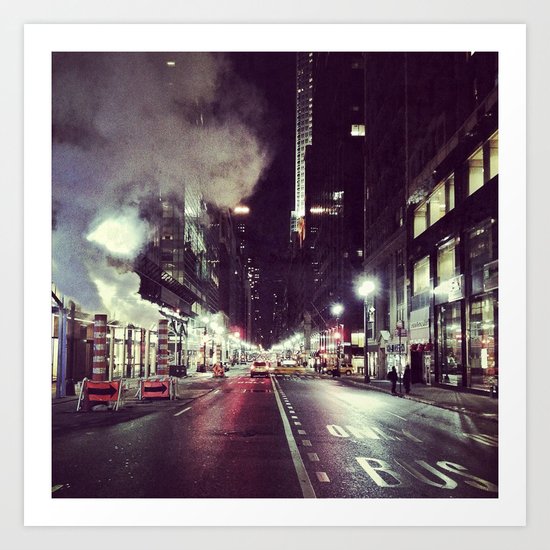 Manhattan Midtown at Night Art Print