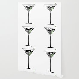 Letterpress Martini Print Gin Martini Linoleum Cocktail Recipe Design by BirdsFlyOver