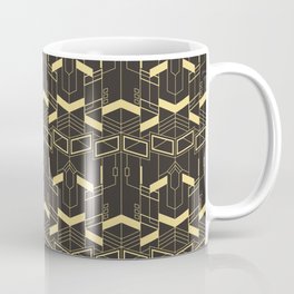 Vintage modern tiles pattern. Abstract art deco seamless monochrome background Coffee Mug | Line, Homedecor, Fashion, Cool, Decoration, Art, Drawing, Bedding, Graphicdesign, Minimalvintage 