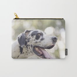 Purebred Harlequin Great Dane Dog Carry-All Pouch