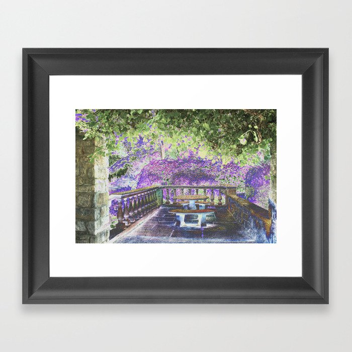 Lavender English Garden Framed Art Print by Judy Palkimas | Society6