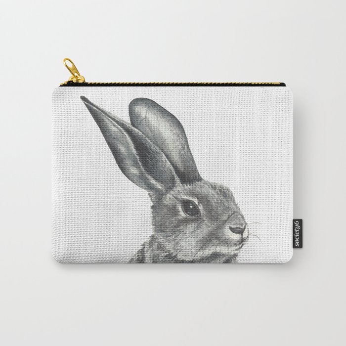 Watercolor drawing of a hare Carry-All Pouch