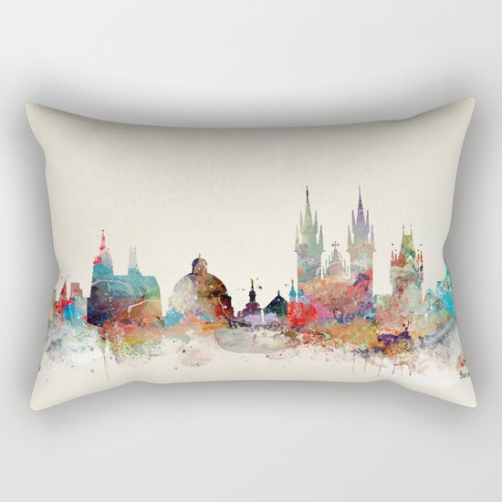 Barcelona city skyline Rectangular Pillow