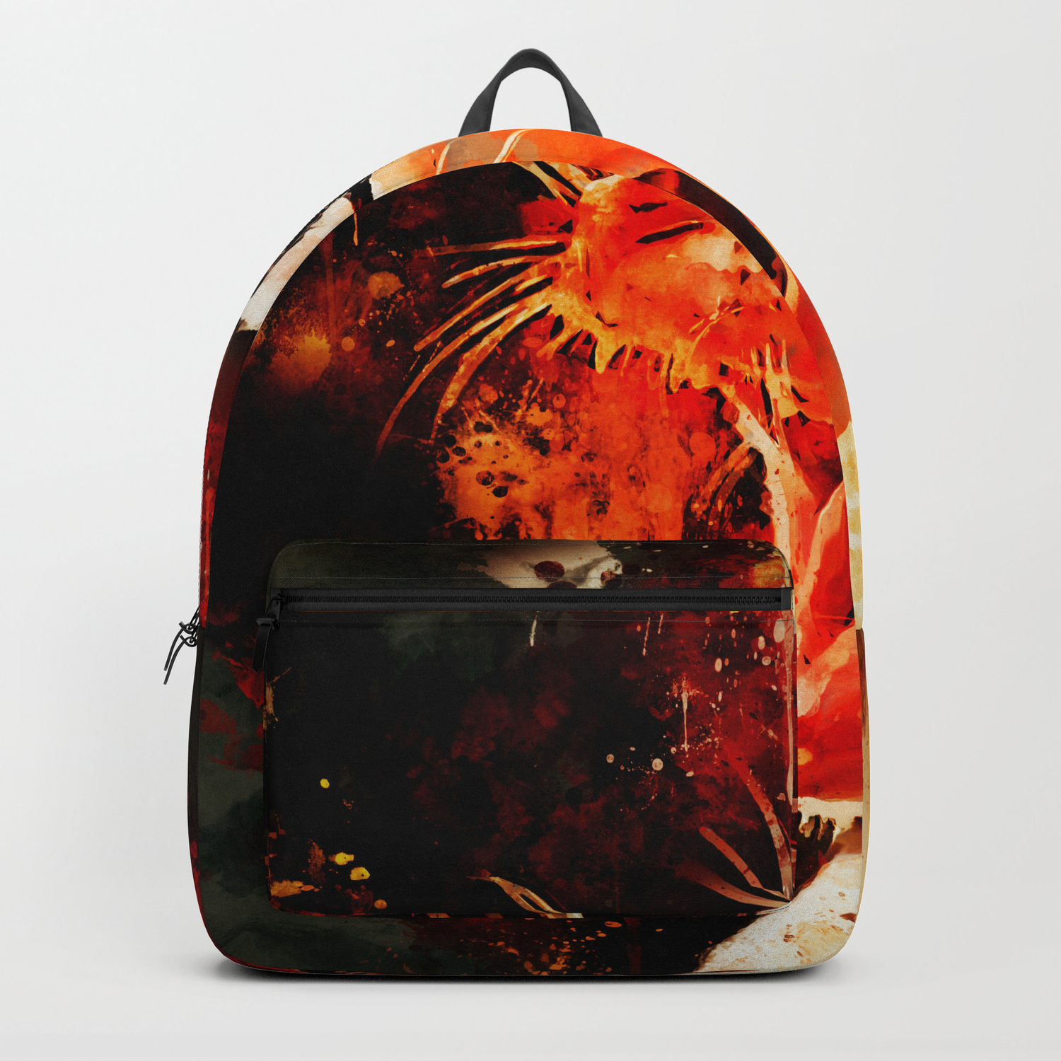 Evil Cat Mouth Wide Open Splatter Watercolor Backpack By Gxp Design Society6