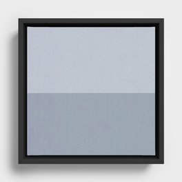 Two Tone Blues Framed Canvas