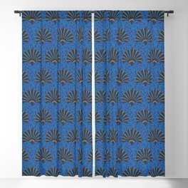 Forget Deco, fans and forget me nots, dark Blackout Curtain