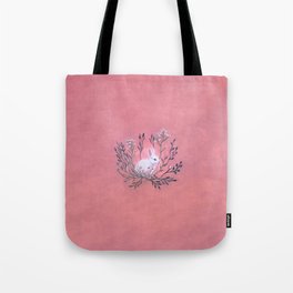 Bunny and Wildflowers - pastel goth, creepycute Tote Bag