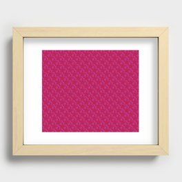 psychedelic trippy pink red purple pattern Recessed Framed Print