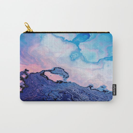 BLUE AND PINK PAINT MIXING Carry-All Pouch