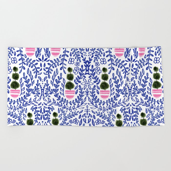 Southern Living - Chinoiserie Pattern Beach Towel