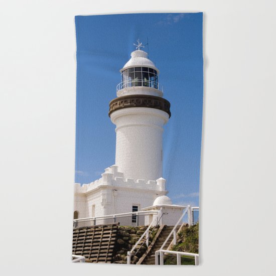 Byron Bay Lighthouse blue Sky Beach Towel