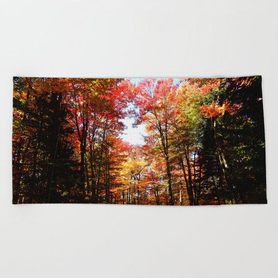 Eastern Quebec in Autumn Beach Towel