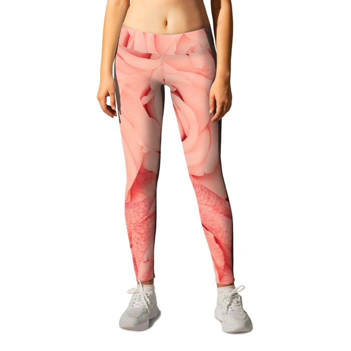 Some People Grumble - Living Coral Roses Garden Leggings