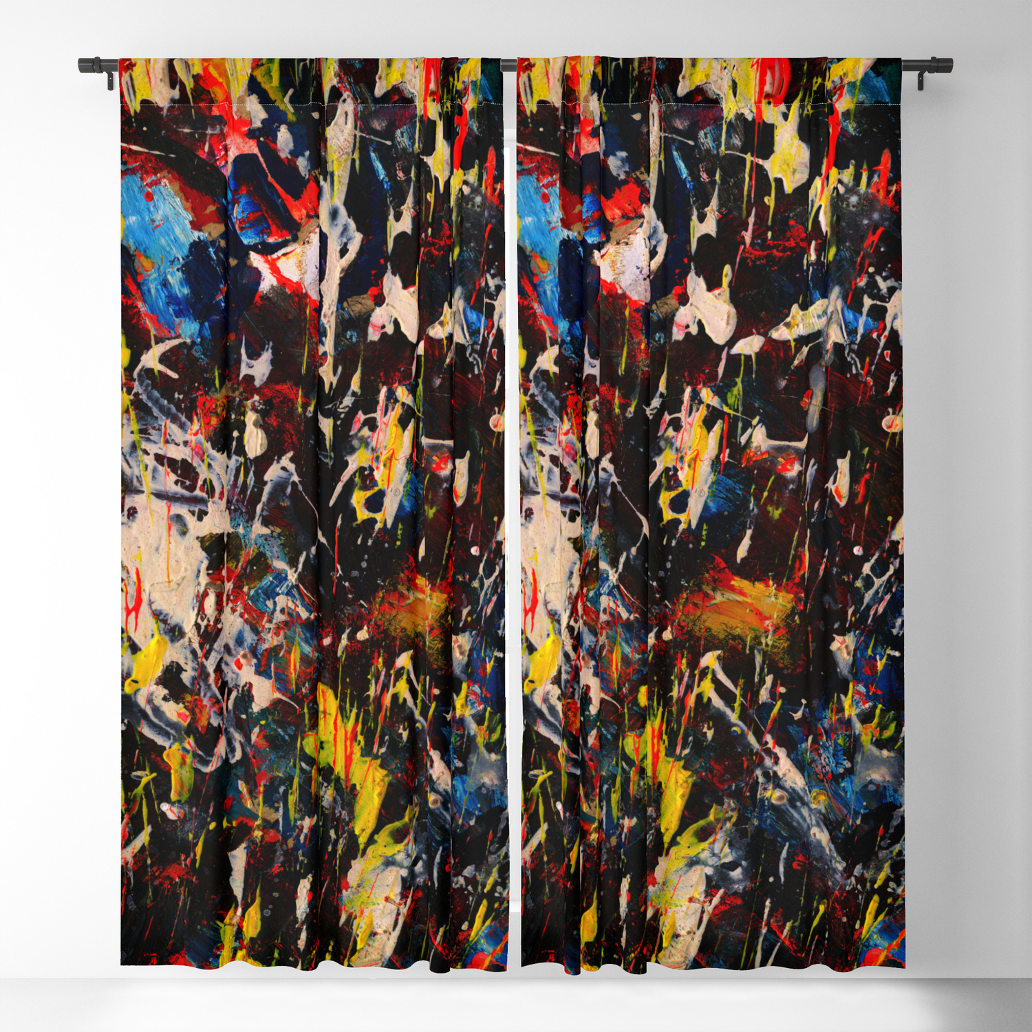 French Abstract Expressionism Painting Blackout Curtain By