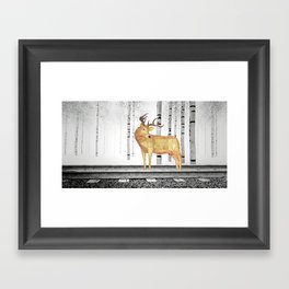 Planemo-Golden Deer Framed Art Print