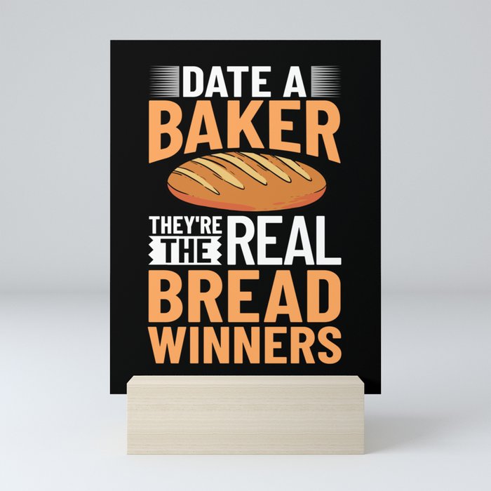 Bread Baker Maker Dough Baking Beginner Mini Art Print