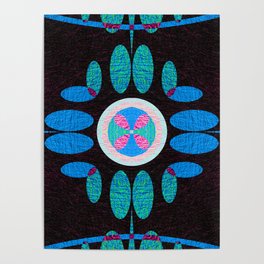 Charming Boho Neo Tribal Quilt Print Poster