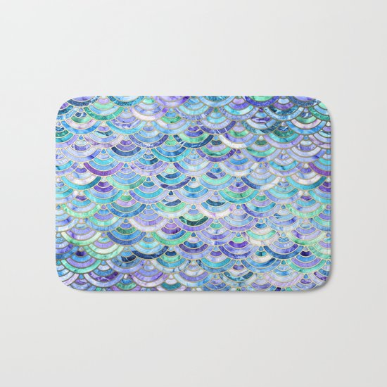 Marble Mosaic in Sapphire and Emerald Bath Mat