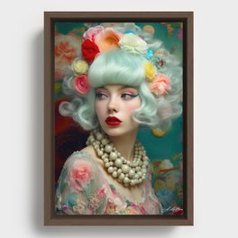LeBlanche 130 Beauty and Flowers Framed Canvas
