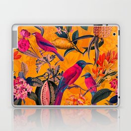 Vintage And Shabby Chic - Colorful Summer Botanical Jungle Garden Laptop Skin