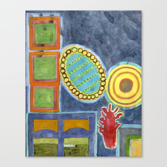 Gigantic Surreal Objects with Furniture Canvas Print