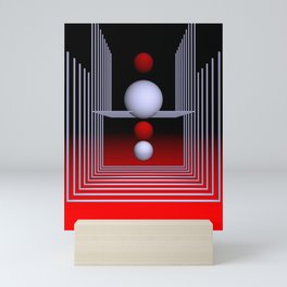 geometry and three colors -61- Mini Art Print