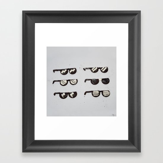 Oreo Sunglasses Framed Art Print