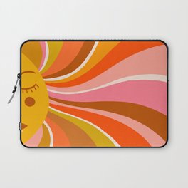Sunshine Swirl – Retro Ochre Laptop Sleeve