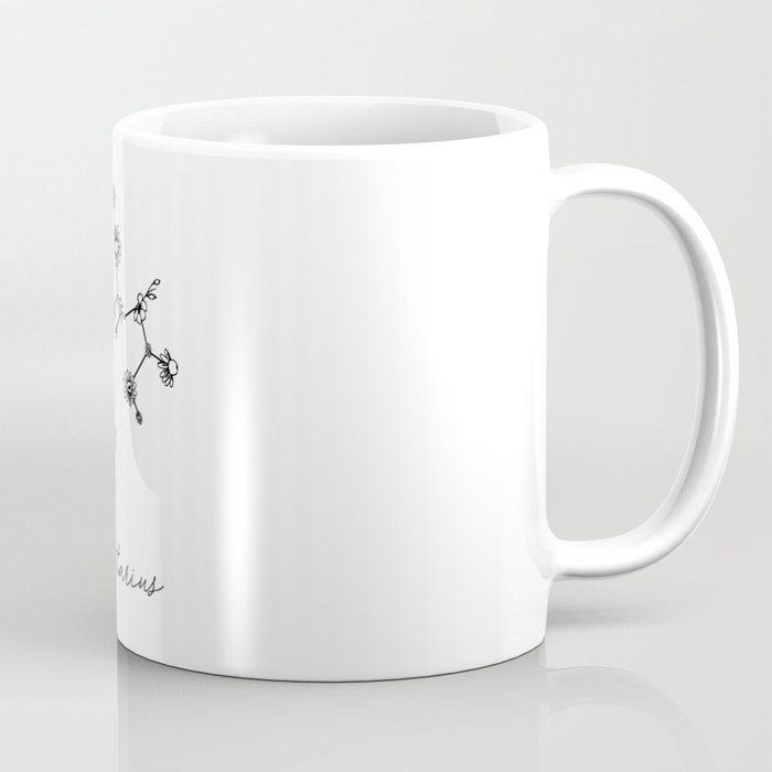 Sagittarius Floral Zodiac Constellation Coffee Mug