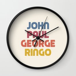 John Paul George Ringo Wall Clock