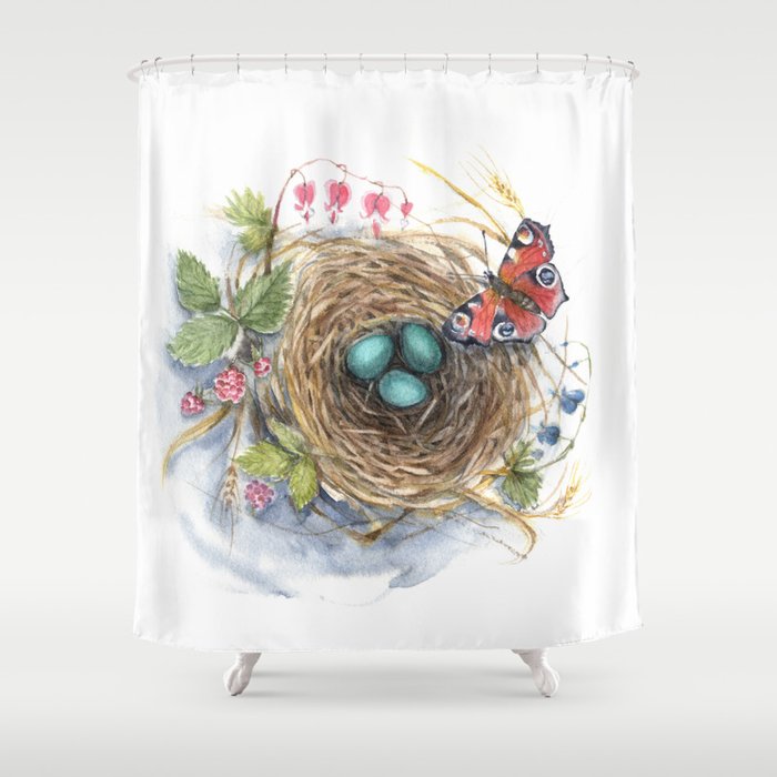 Robin's Nest Shower Curtain