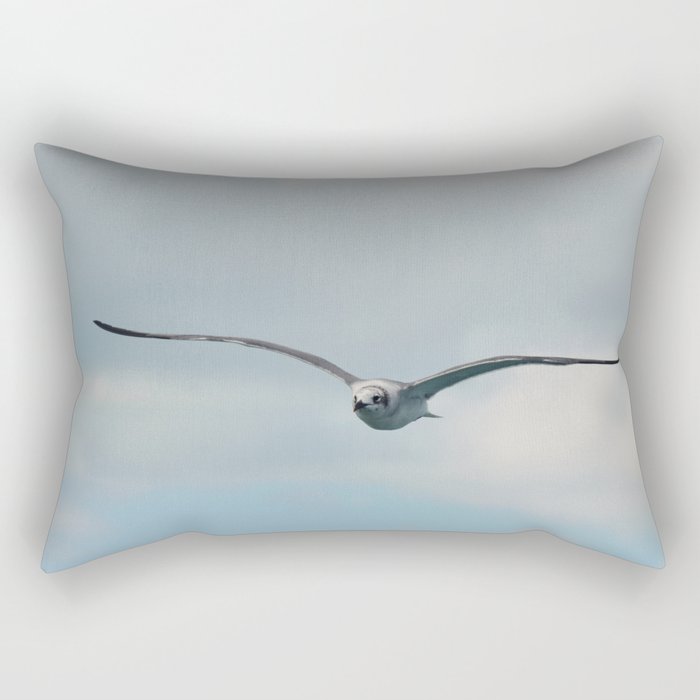 Seagull | Coastal Grandmother Style Fine Art Rectangular Pillow