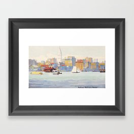 New York from the 34th Street Ferry (1914) Framed Art Print