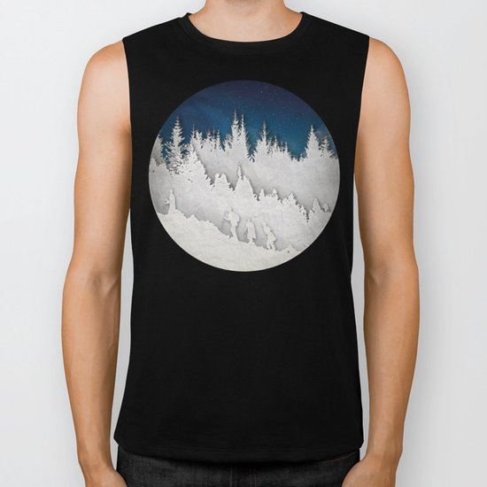 A Snowy Hike Biker Tank